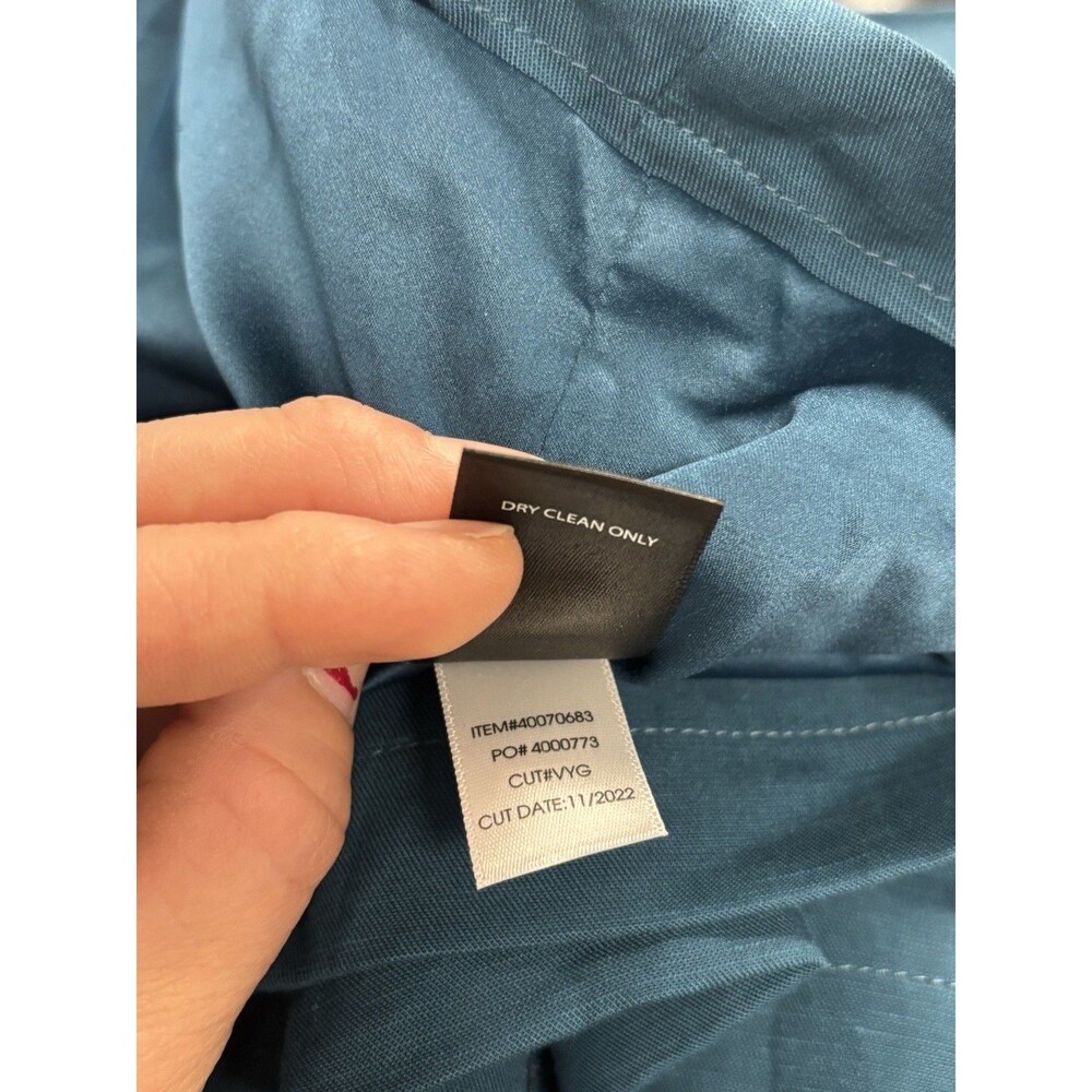 Torrid Studio Linen Blazer and Linen High Rise Pant Suit Set Blue Teal Sz 5X-20R - Picture 6 of 16